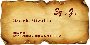 Szende Gizella névjegykártya