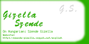 gizella szende business card